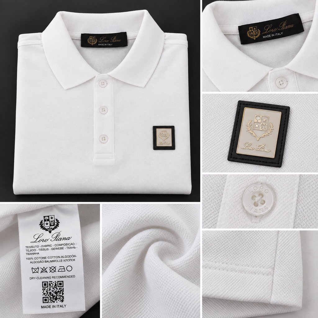 Loro Piana Ανδρική Polo Μπλούζα – Λευκή
