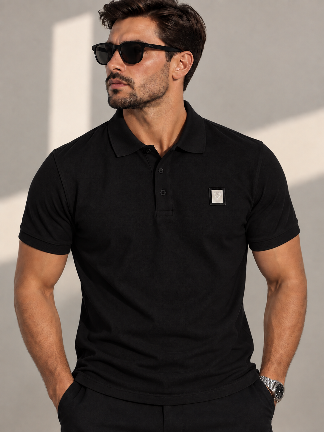 Loro Piana Ανδρική Polo Μπλούζα – Μαύρο