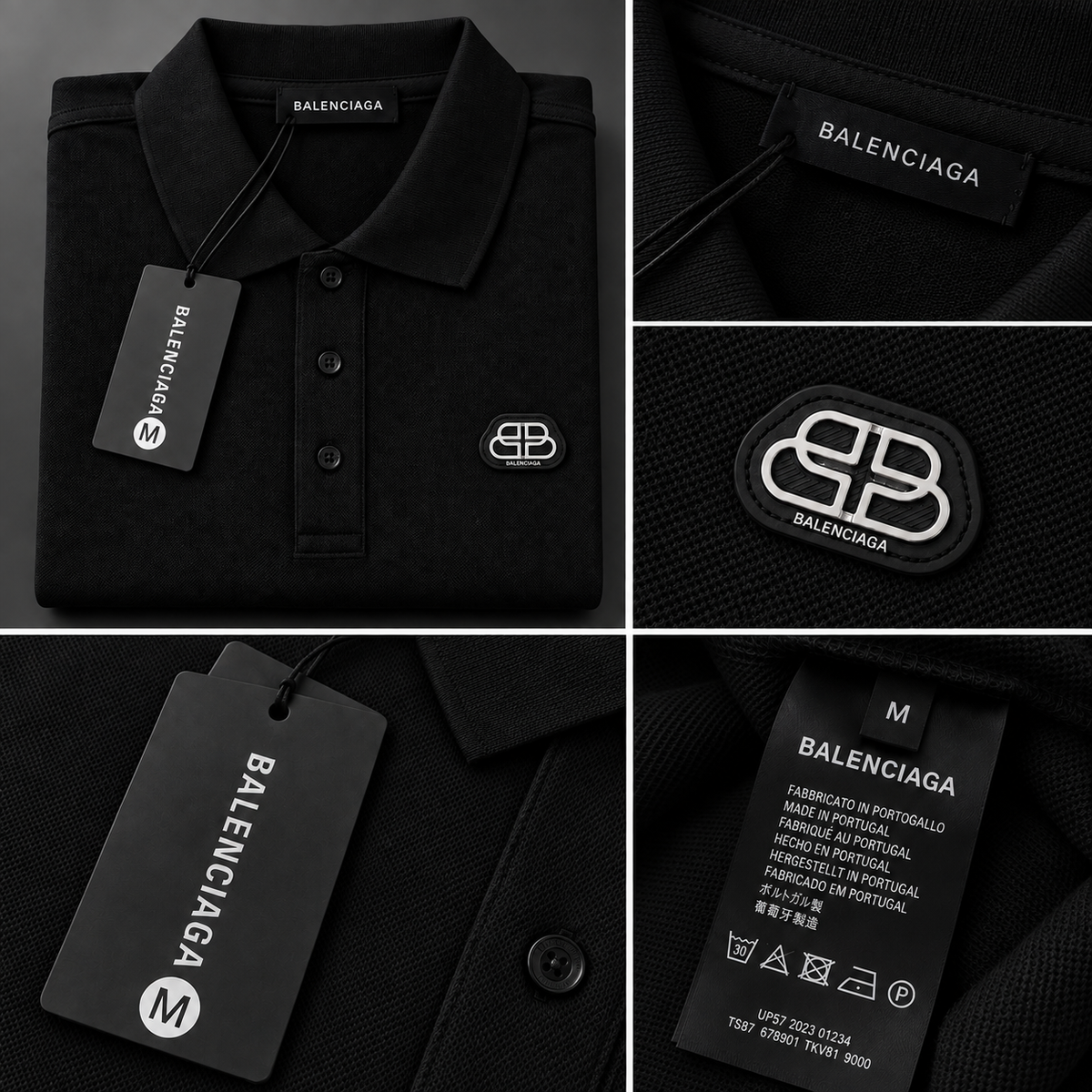 Balenciaga Ανδρική Polo Μπλούζα – Μαύρο