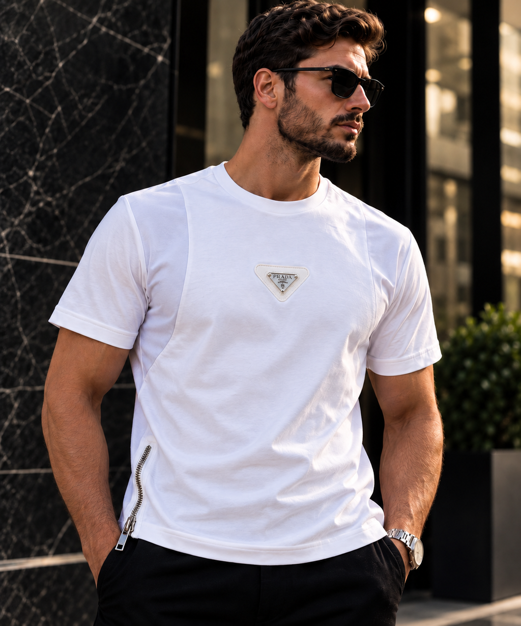 Prada Milano White Signature T-Shirt