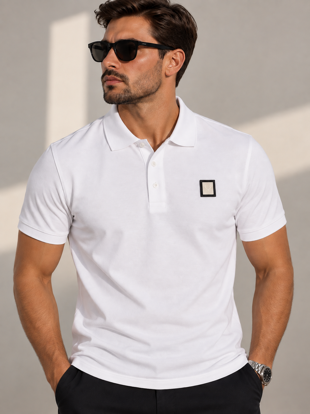 Loro Piana Ανδρική Polo Μπλούζα – Λευκή